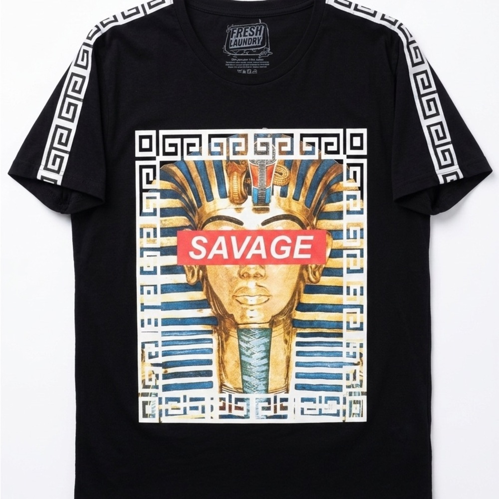 Savage Pharaoh Black Graphic Tee